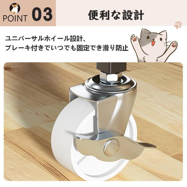 猫ケージ キャットケージ 3段 幅広設計 トイレ 猫ドア付き ハンモック キャスター 大型 高級感 おしゃれ キャットハウス 留守番 保護 脱走防止 多頭飼い_11