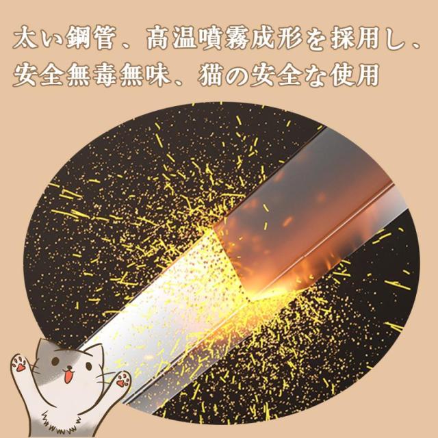 猫ケージ キャットケージ 3段 幅広設計 トイレ 猫ドア付き ハンモック キャスター 大型 高級感 おしゃれ キャットハウス 留守番 保護 脱走防止 多頭飼い_6