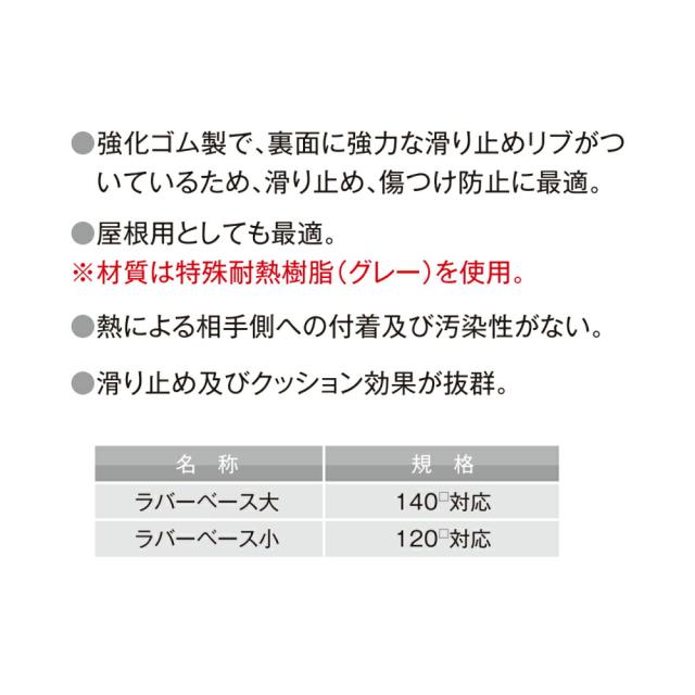 敷ゴム ベースマット ゴムベース ラバーパッド AR-2255 アラオ ラバーベース 小 120角対応 100枚 [メーカー直送]_2
