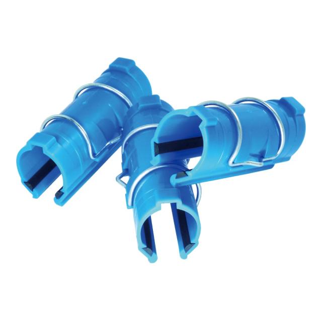 パッチンクリップ φ42.7単管用 青色 120個(1個あたり332円) 耐寒樹脂製シート押えパッカー アラオ AR-2337の通販は