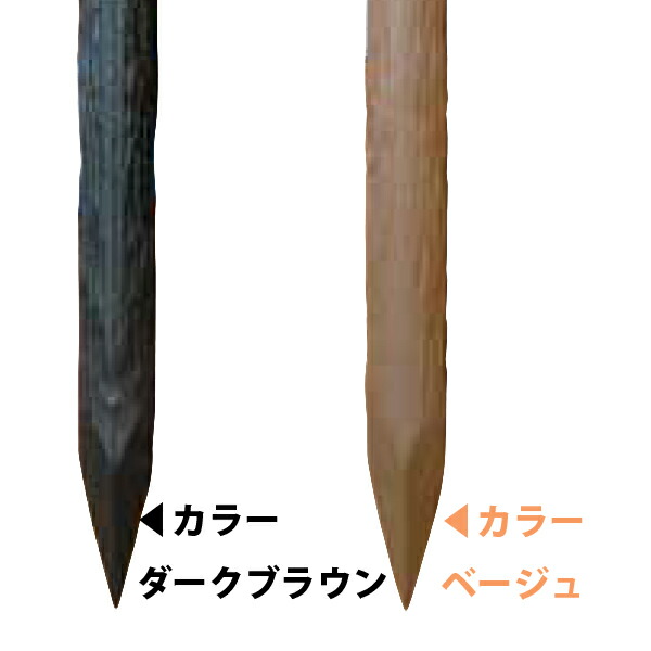 樹脂製杭 打込み杭 造園 木肌杭 プラ杭 国産 大研化成 擬木杭 φ60×1500mm 6本 G-6015 [メーカー直送]_9