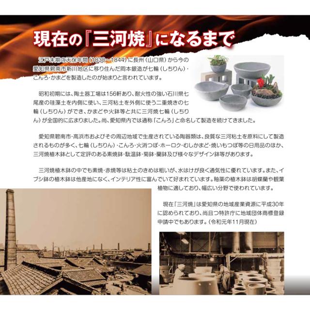 七輪 かんてき 七厘 コンロ しちりん 珪藻土 三河粘土 三河焼 国産 じゅうじゅう 赤 台アミ止め付 KA0023_4