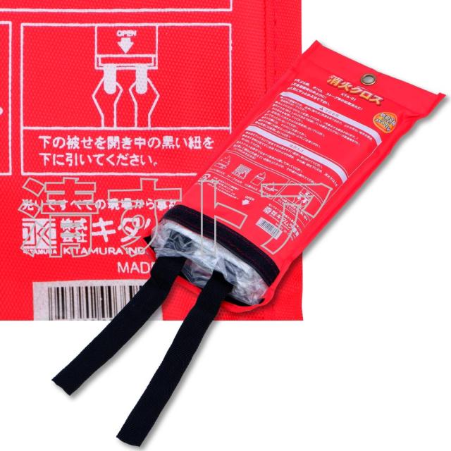 初期消火用布 防炎加工 ガラス繊維 織布 ファイヤークロス 防災 耐火 火事 防火 消火布 KTA-01 消火クロス 10枚_2