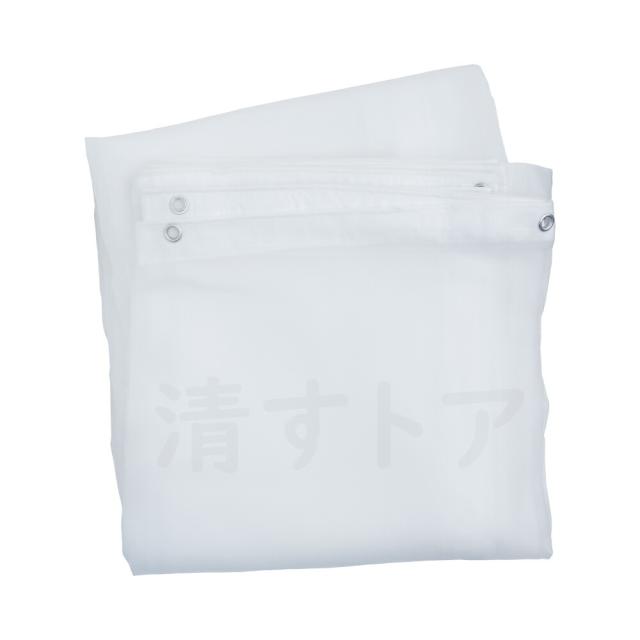防塵ネット 塗料飛散防止メッシュシート カヤシート 造園 塗装ラッセルメッシュシート 白 1.8×5.4m 5枚 [法人様限定]