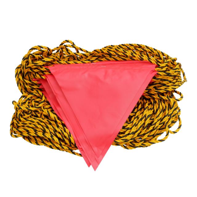 旗付トラロープ φ6mm×100m 2巻 標識ロープ 黄黒ロープ 化繊ロープ トラスロープ 警戒ロープ 三角旗ロープ 6,739円