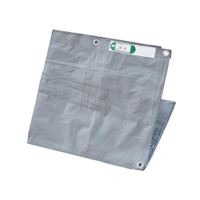 防炎シート グレー 0.9×5.4m 10枚(1枚1385円) 工事用 解体 建築 建設 足場 塗装 養生 防炎協会認定品