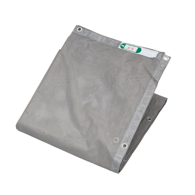 防炎メッシュシート グレー 0.9×6.3m 10枚(1枚あたり1580円) 解体 建築 建設 足場 工事用 灰色 メッシュシートの通販は