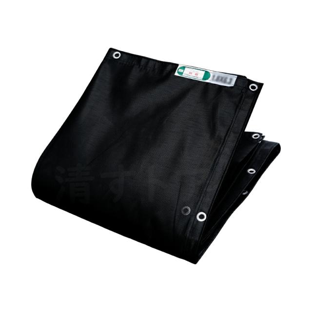 防炎メッシュシート ラッセル織 黒 1.8×6.3m 100枚(1枚1800円) 工事用 解体 建築 建設 足場 防炎協会認定品