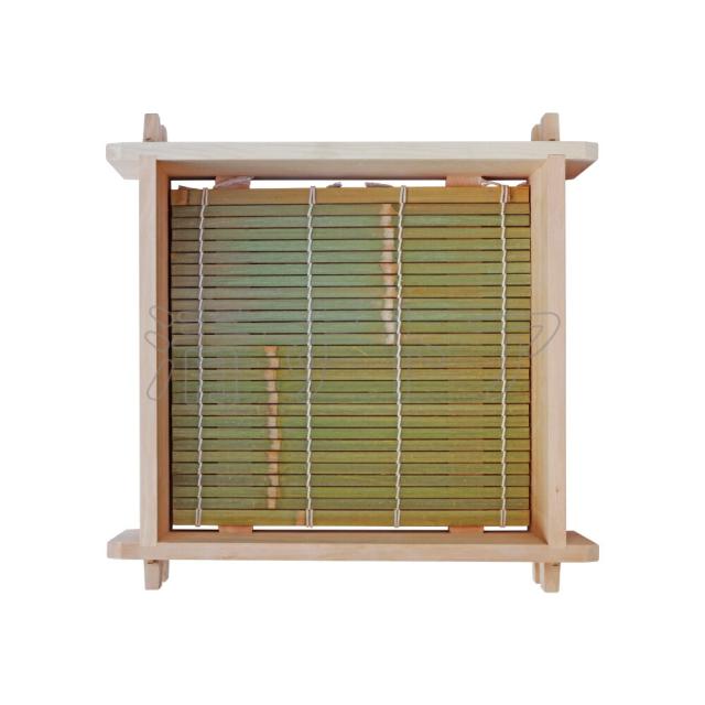 せいろ 蒸籠 せいろう 蒸篭 こしき 和蒸籠 木製セイロ 蒸し器 KI002 蓋 台す 竹す付 国産 角せいろ 尺一 2段セット_4