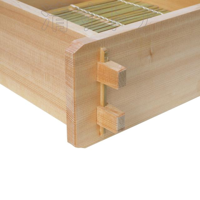 せいろ 蒸籠 せいろう 蒸篭 こしき 和蒸籠 木製セイロ 蒸し器 KI002 蓋 台す 竹す付 国産 角せいろ 尺一 2段セット_5
