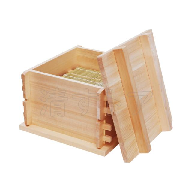 せいろ 蒸籠 せいろう 蒸篭 こしき 和蒸籠 木製セイロ 蒸し器 KI002 蓋 台す 竹す付 国産 角せいろ 尺一 2段セット
