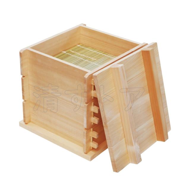 せいろ 蒸籠 せいろう 蒸篭 こしき 和蒸籠 木製セイロ 蒸し器 KI001 蓋 台す 竹す付 国産 角せいろ 尺一 3段セット
