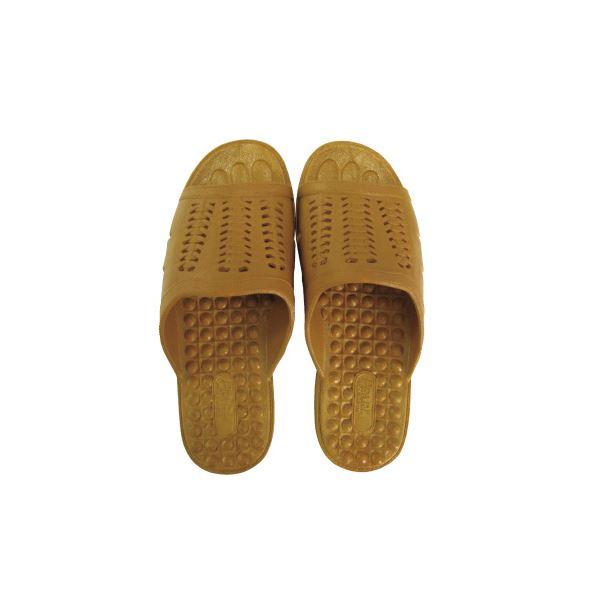 まとめ）ニッポンスリッパ 成型サンダル 紳士用 L キャメル〔×10セット