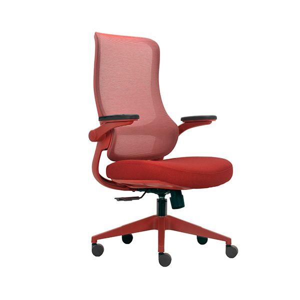 ネットフォース Aurora Design（オーロラデザイン）チェア 肘付 レッド