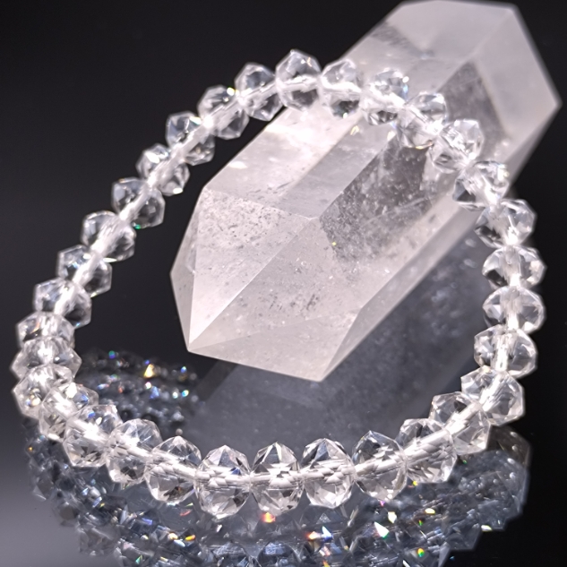 パワーストーン 水晶 8mm 極上プレミアムカット 最高品質 5A ブレスレット 天然石 クリスタル 開運 メンズ レディース