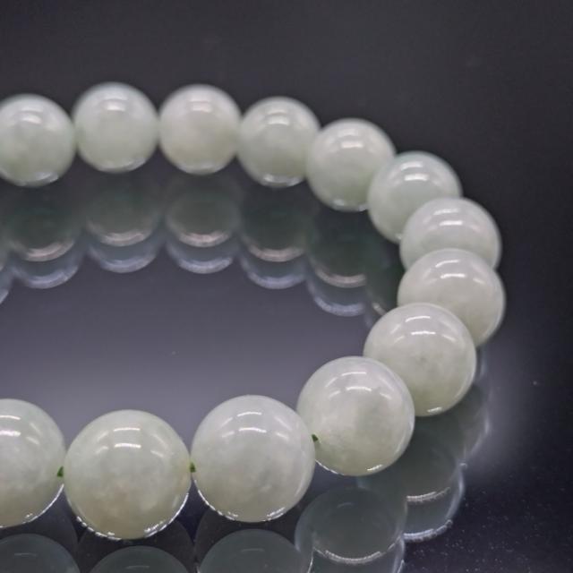 パワーストーン 翡翠 ヒスイ 10mm 5A 高品質 ブレスレット ジェダイト 健康 金運 厄除け 浄化 メンズ レディース_4