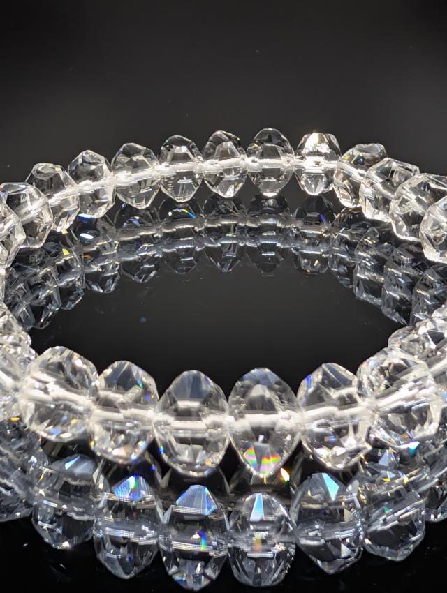 パワーストーン 水晶 10mm 極上プレミアムカット ブレスレット 天然石 メンズ レディース 厄除け_2