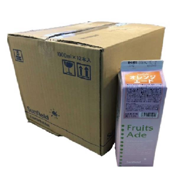 三田飲料 オレンジエード 紙パック 1000ml×12本 ケース販売