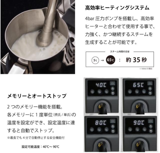 WPM Milk Steamer MS-130T パワフル小型ミルクスチーマー シルバー