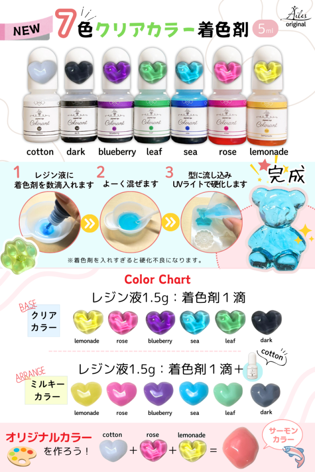 【レジン セット】【送料無料】 電動ピンバイス付き レジンクラフト豪華セット UVレジン 大容量 レジン液100g 着色料 レジンコーティング剤15g ハイパワーライト_18