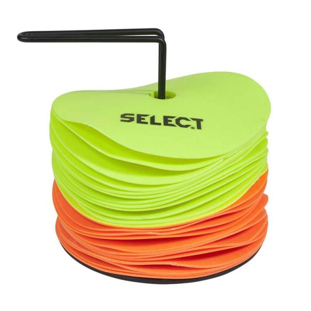 DERBYSTAR ダービースター フロアマーカー 24枚セット 黄x12+橙x12 SELECT セレクト マーカー トレーニング用 自主練 マーカードリブル ドリブル サッカー フットサル