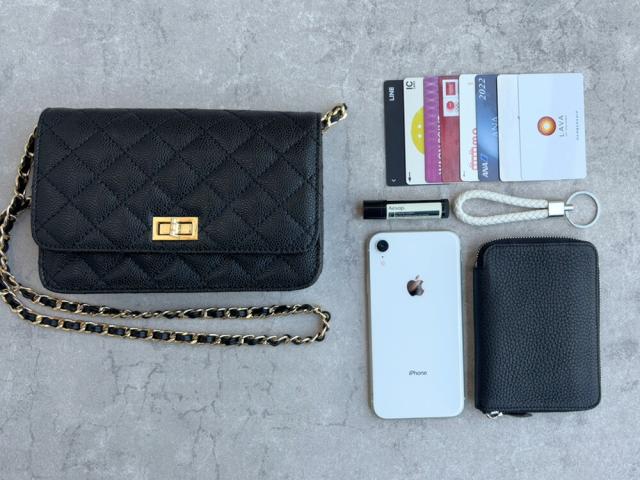 キルティングチェーンバッグ【Caviar Oggia キャビア オッジア】 キャビア人はだ スマホショルダー ミニ肩先 お紙入れ御徒面子 ポシェット お紙入れ肩先 ウォレット 肩先  チェーン店 長さかい繕う可 軽さ