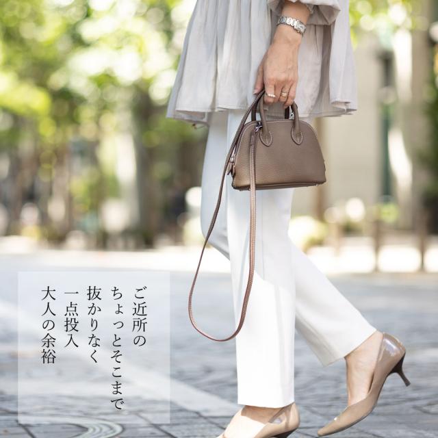 本革 2way ミニバッグ【Hiro Mini ヒロ ミニサイズ】 レディースバッグ トートバッグ  ミニショルダーバッグ ハンドバッグ  スマホショルダー レザー 黒 肩がけ 斜めがけ 大人 かわいい_3