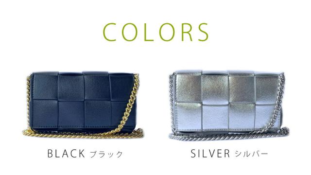 ミニショルダーバッグ【Kuyura Mini クユラ ミニ】スマホショルダー  イントレチャート ウォレットショルダー ウォレットバッグ ボディバッグ ポシェット チェーンバッグ サコッシュ 小さめ 黒 軽量 斜めがけ_6