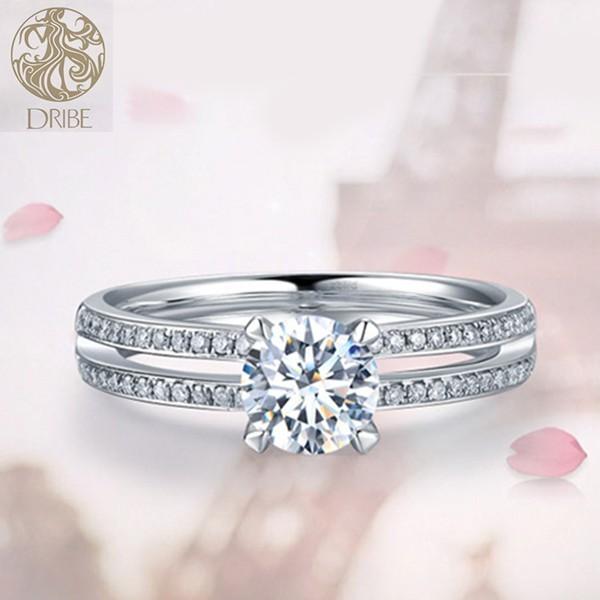 鑑別書付きDRIBEモアッサナイト18金ダイヤ1.0ct相当 レディース リング