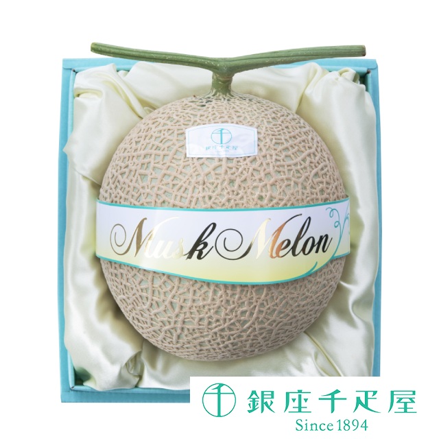 お中元 夏ギフト フルーツ プレゼント 贈り物 ギフト Gift 銀座千疋屋 メロン(化粧箱) １個入(約1.4kg)　No33