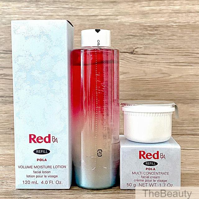 【国内正規品】ポーラ POLA Red B.A ボリュームモイスチャーローションリフィル 120mlとマルチコンセントレートリフィル50g セット