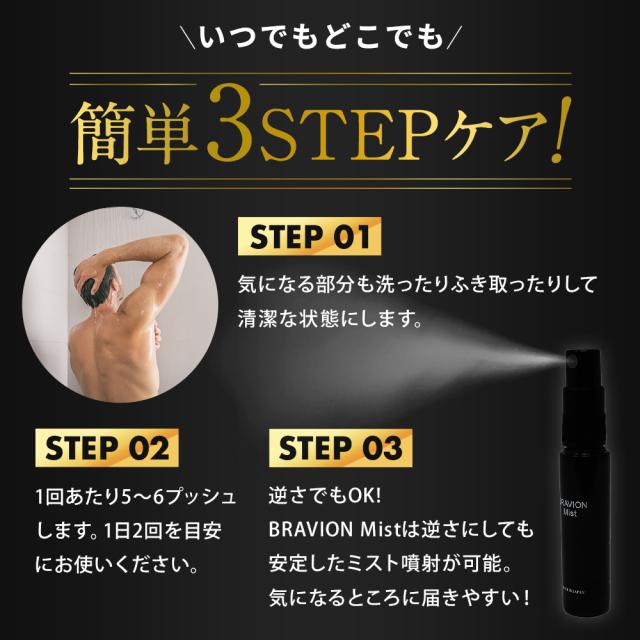 消臭ミスト BRAVION Mist ブラビオンミスト 公式通販 2本 2ヶ月分 5冠