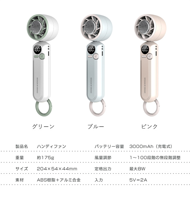 送料無料 春新作 ハンディファン 冷却プレート 扇風機 ハンディ 小型 強風 3WAY 充電式 卓上 小型扇風機 携帯扇風機 冷却モード 手持ち扇風機 100段階風量 ハンディ扇風機 ファン クーラー 3000mAh 静音 ミニ扇風機 軽量_15