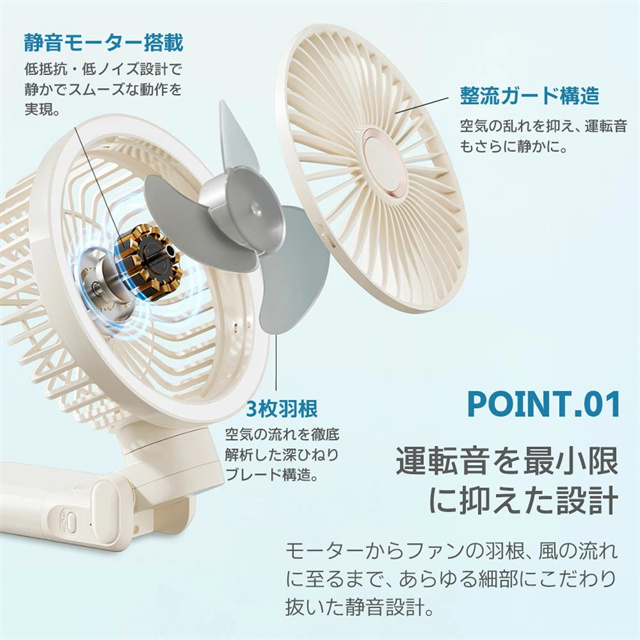 最安値挑戦 春新作 送料無料 新作 卓上扇風機 クリップ 小型 扇風機 自動首振り 20db静音 ハンディファン 360度角度調整 風向き自由 静音設計 大容量バッテリー 充電式 USB扇風機 コードレス 長時間連続使用 クリップファン3段階風量調節 卓上ファン_3