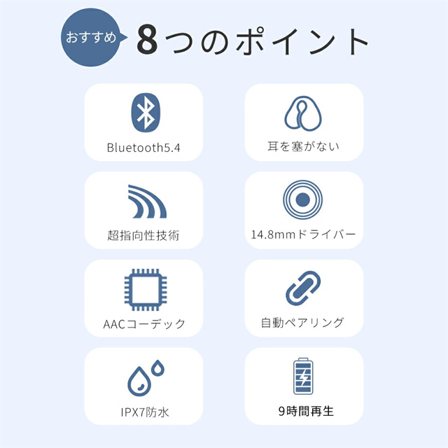最安値挑戦 春新作 送料無料 新作 ワイヤレスイヤホン イヤーカフ イヤホン 耳を塞がない ブルートゥース Bluetooth 5.4 OWSイヤホン iPhone Android対応 骨伝導イヤホン 瞬時接続 150H連続再生 Type‐C充電 IPX7防水 音漏れ防止 マイク付き_3