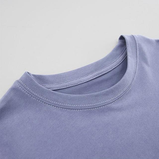 春新作 送料無料 トップス 新作 トップス レディース Tシャツ 長袖 レディース 綿 カットソー シンプル 丸襟 ゆったり 体型カーバー ルームウエア 女性用 トップス カジュアル_6
