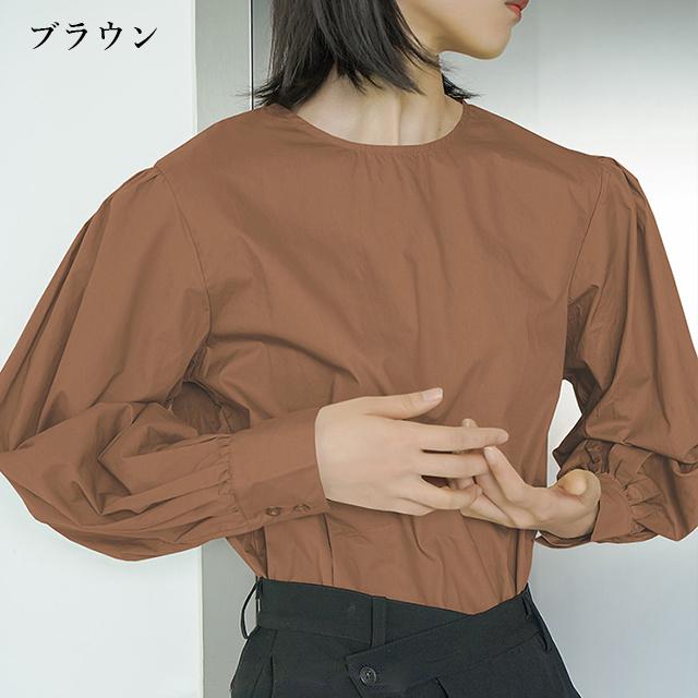送料無料 春新作 ブラウス シャツ レディース ブラウストップス バックボタンデザイン 体型カバー 春 夏 長袖 トップス 春服 通勤 お呼ばれ 卒業式 卒園式 入学式 入園式 きれいめ プルオーバー チュニック 無地 カジュアル ゆったり リラックス ママ おしゃれ_4