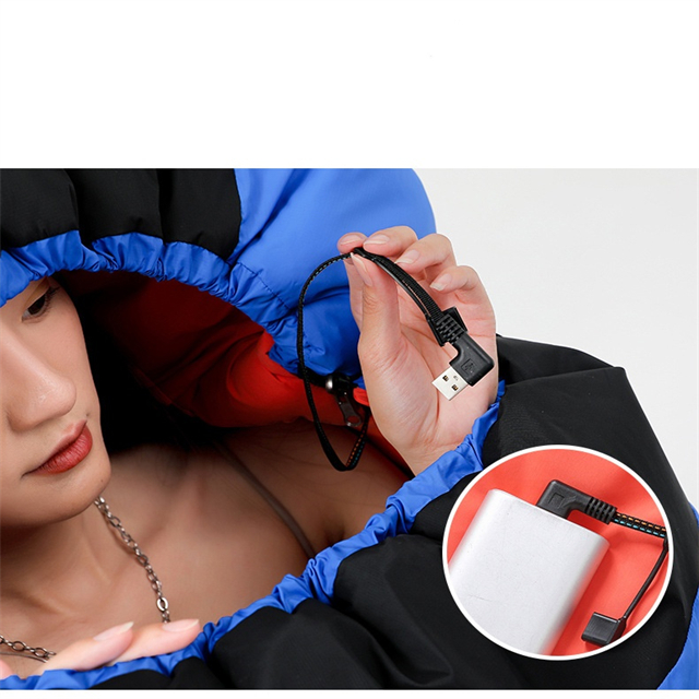 夏新作 送料無料 寝袋 冬用 シュラフ 封筒型 電熱寝袋 加熱 電気