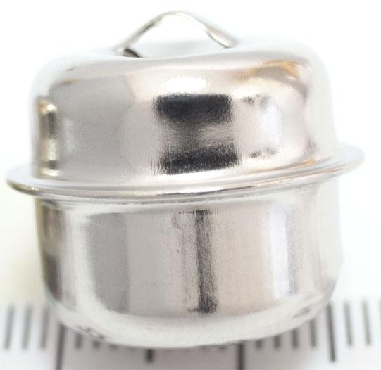 福鈴　7分切カン　約幅19mm×高さ17mm　シルバー 　和鈴　お徳用　携帯ストラップ　キーホルダー等に