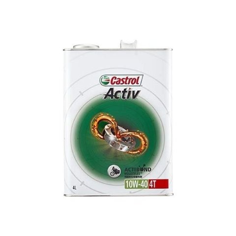 在庫有り 当日発送 カストロール エンジンオイル Activ 4T 10W-40 4L 二輪車4サイクルエンジン用部分合成油 MA Castrol
