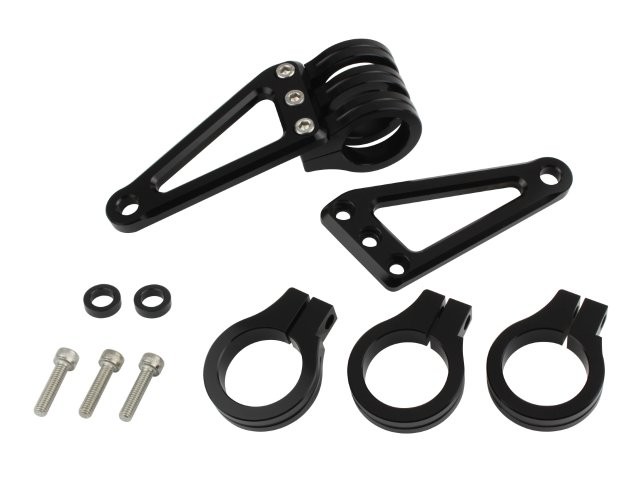 POSH Faith ポッシュ フェイス マシンドホリゾンロングヘッドライトステー3サークルクランプタイプ 35mm ブラック 010049-36の通販は