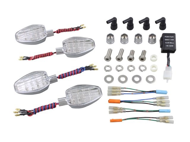 POSH Faith ポッシュ フェイス ライトウェイトLEDウインカーセット メッキボディ/クリアーレンズ CRF250L/M(2012-2015) 015452の通販は