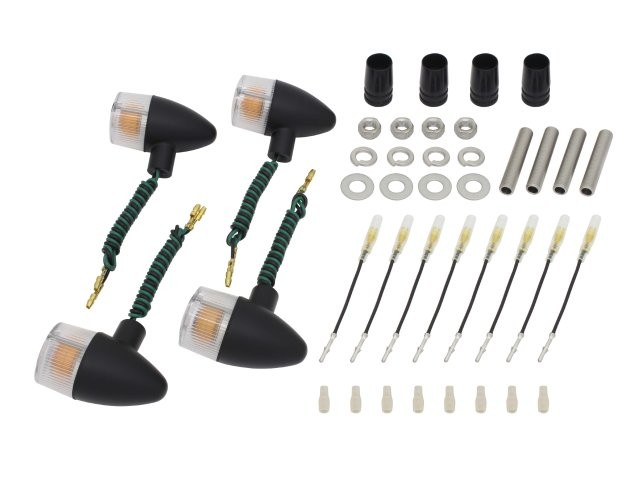 POSH Faith ポッシュ フェイス クラシカル 砲弾タイプウインカーキット ブラックボディ/クリアーレンズ W650(-2003)/エストレヤ(-2006)/バリオス/II(-2006) 016099-56 10,146円