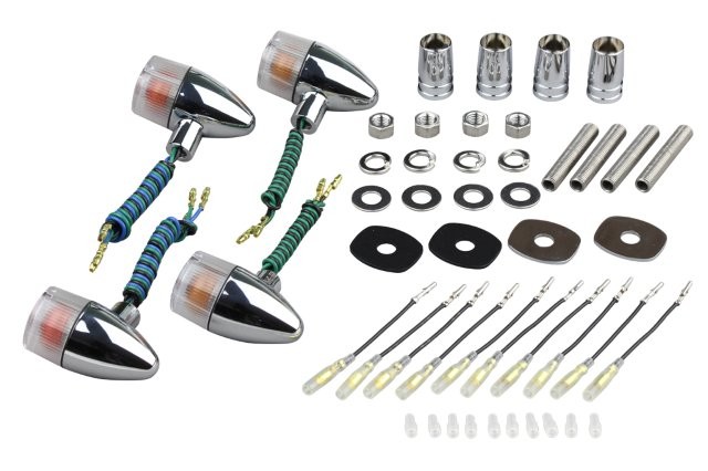 POSH Faith ポッシュ フェイス クラシカル 砲弾タイプウインカーキット メッキボディ/クリアーレンズ 031499-53の通販は