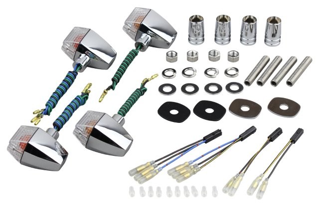 POSH Faith ポッシュ フェイス クラシカル スリムシャープタイプウインカーキット メッキボディ/クリアーレンズ ZEPHYR750/RS(2004-)/ZRX400II(2004-) 031647-53の通販は