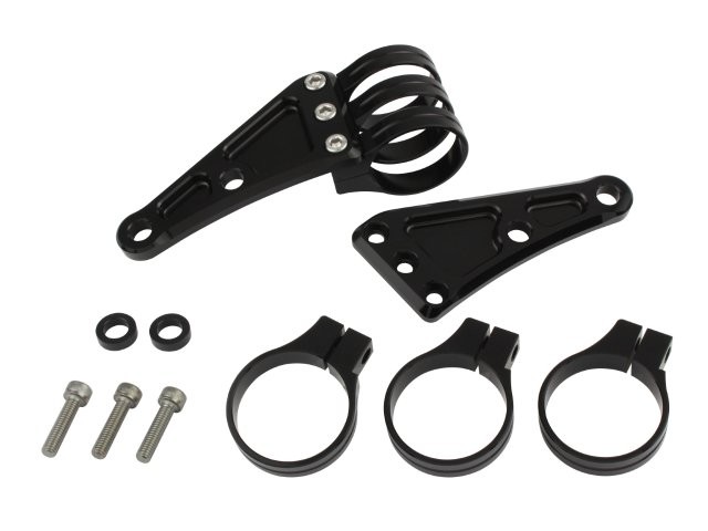 POSH Faith ポッシュ フェイス マシンドロングヘッドライトステー3サークルクランプタイプ43mm ブラック 032048-36の通販は