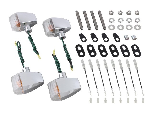 POSH Faith ポッシュ フェイス ZRタイプクリスタルカットレンズウインカーセットシングル球仕様 メッキボディ/クリアーレンズ GPZ900R(A1-) 038086の通販は