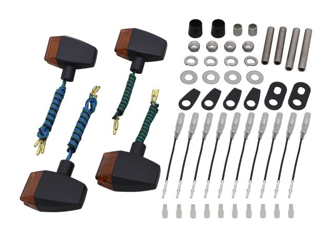 POSH Faith ポッシュ フェイス クラシカル スリム&シャープタイプウインカー車種専用セットダブル球仕様 ブラックボディ/オレンジレンズ GPZ900R(A8-) 038446-56の通販は