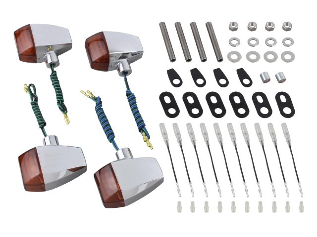 POSH Faith ポッシュ フェイス ZRタイプクリスタルカットレンズウインカーキットダブル球仕様 メッキボディ/オレンジレンズ GPZ900R(A8-) 038485の通販は