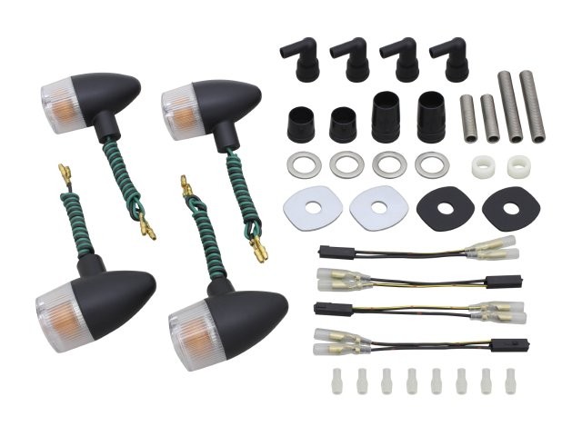 POSH Faith ポッシュ フェイス クラシカル 砲弾タイプウインカーキット ブラックボディ/クリアーレンズ W800(2020) 043199-56の通販は